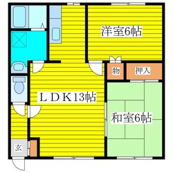 サンフラワーＣの物件間取画像